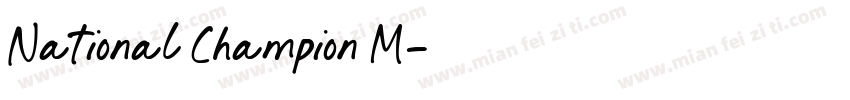 National Champion M字体转换